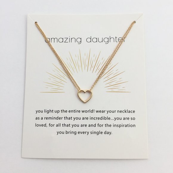 Jewelry - Amazing daughter dainty gold tone necklace